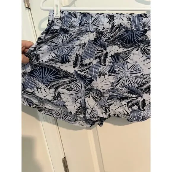 Aerie Beach & Beyond Palm Print Shorts – Size Small – Blue - Picture 2 of 4